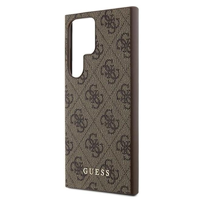 Guess 4G Metal Gold Logo - Etui Samsung Galaxy S24 Ultra (brązowy)