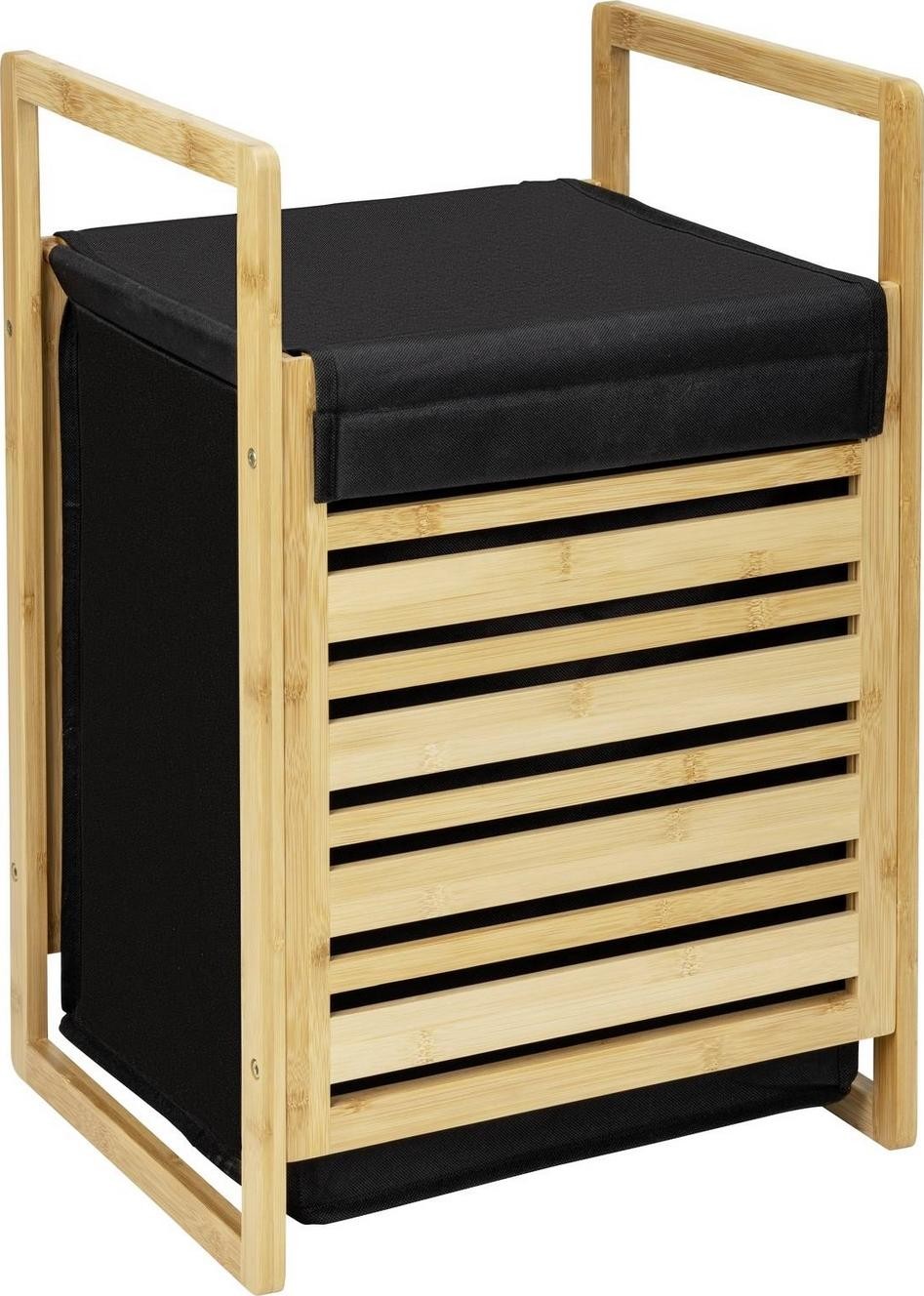 Kosz na pranie Wenko Ecori 50776100 czarno-brązowy