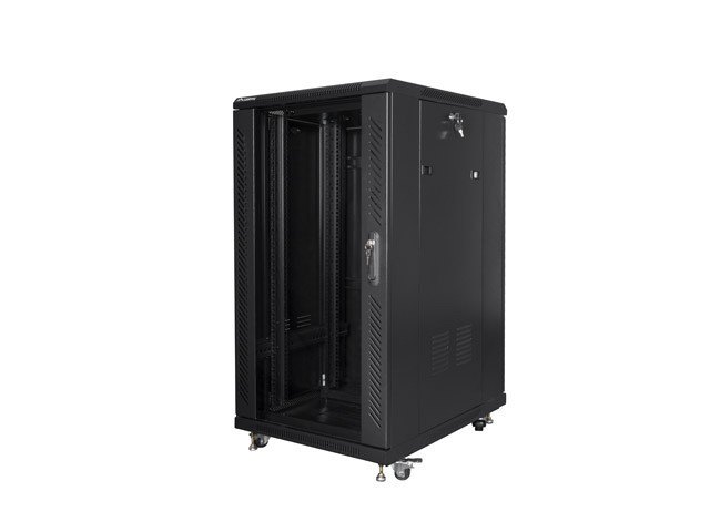 Stojąca Lanberg szafa rack stojąca 19'' 22U 600x800 czarna