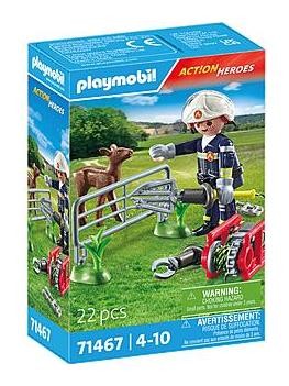 Klocki konstrukcyjne Playmobil Action Heroes 71467 Straż pożarna - Ratowanie zwierząt