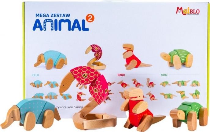 Drewniane Malblo Eco Mega Zestaw ANIMAL 2 MAL 7743