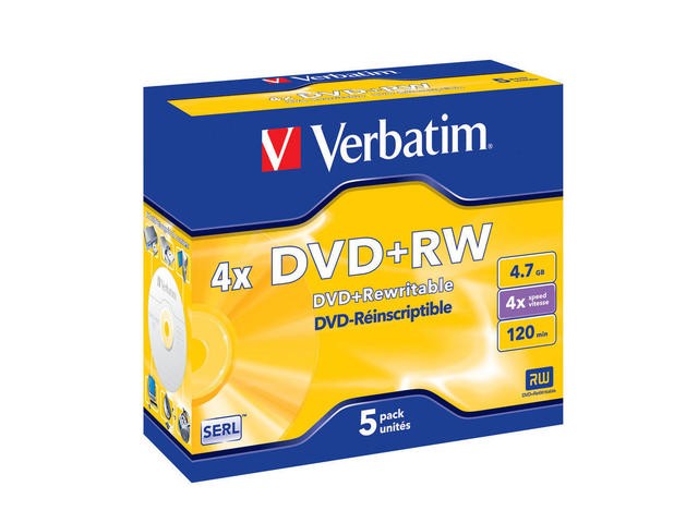 DVD+RW Verbatim 5szt