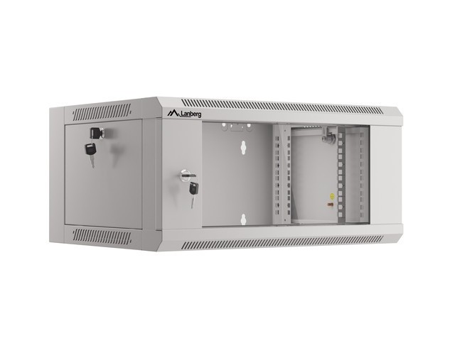 Wisząca Lanberg szafa rack wisząca 19'' 4U 450 szybki montaż szara