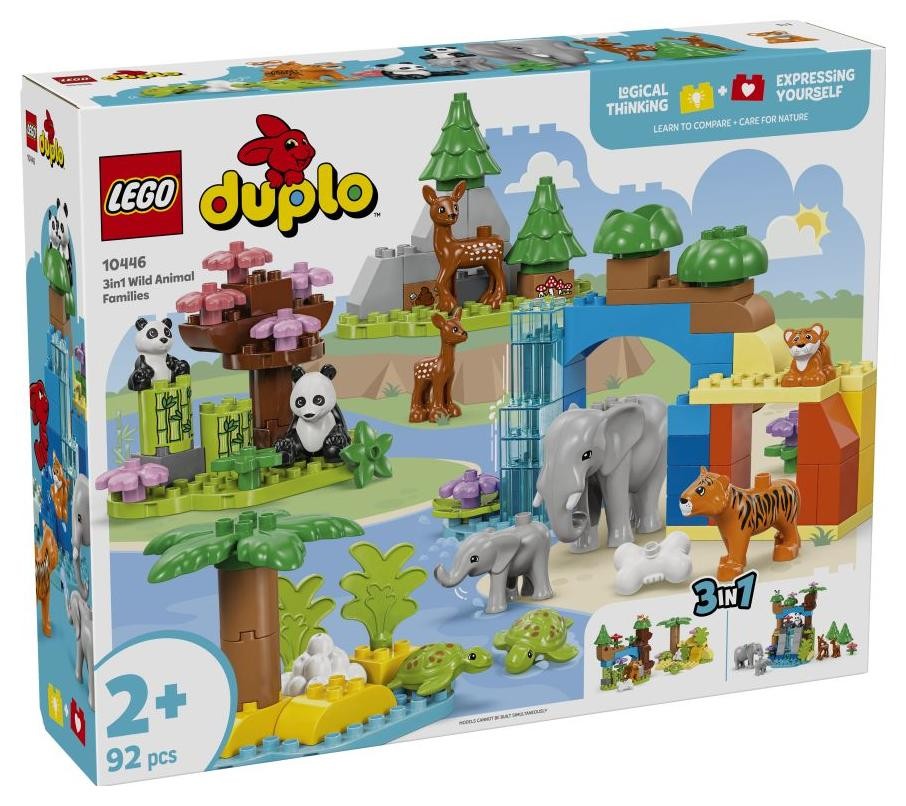 Klocki konstrukcyjne LEGO Duplo Town 10446 Rodziny dzikich zwierząt 3 w 1