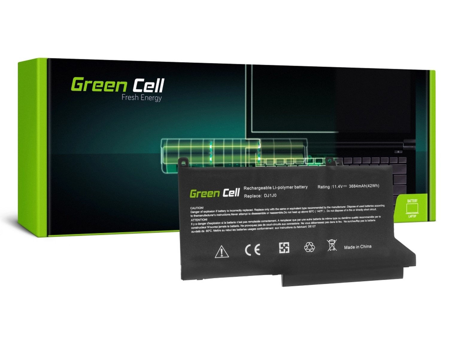 Zamiennik Green Cell DJ1J0 do Dell Latitude 7280 7290 7380 7390 7480 7490