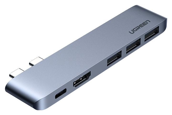 Ugreen 2x USB-C do 3x USB 3.0, HDMI