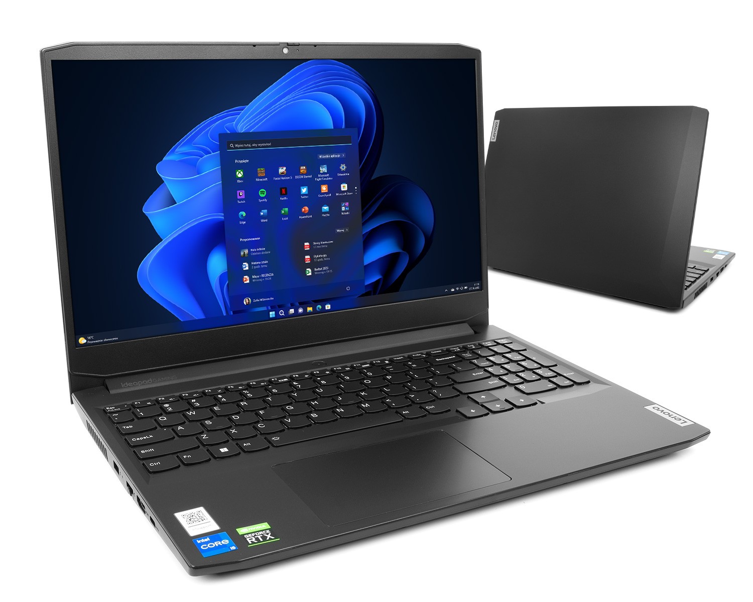 Lenovo Ideapad 3-15 Gaming - Core i5-11320H | 15,6''-120Hz | 64GB | 1TB | Win11Home | RTX3050 | Czarny