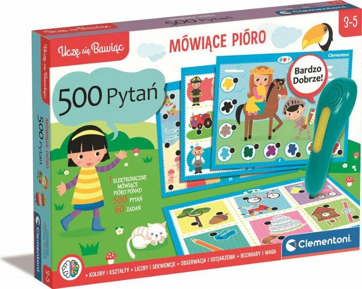 Edukacyjna Clementoni Mówiące Pióro 500 pytań 50782
