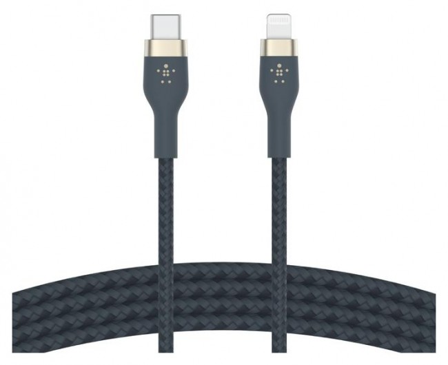 Belkin CAA011bt3MBL BOOST CHARGE™ USB-C do LTG silikonowy w oplocie 3m niebieski