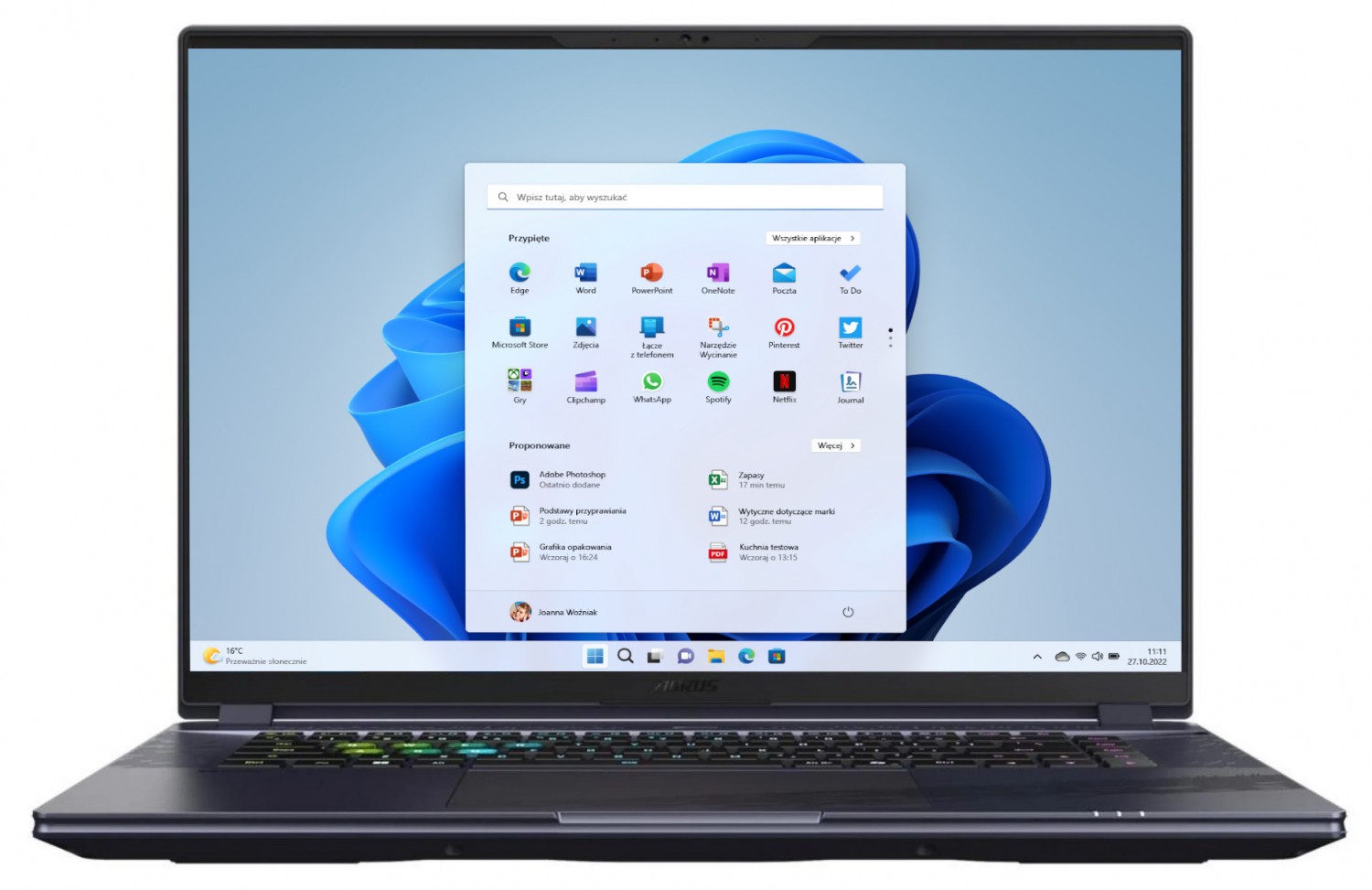 Gigabyte AORUS 16X 2024 - i7-13650HX | 16''-165Hz | 32GB | 1TB + 500GB | W11H | RTX 4070