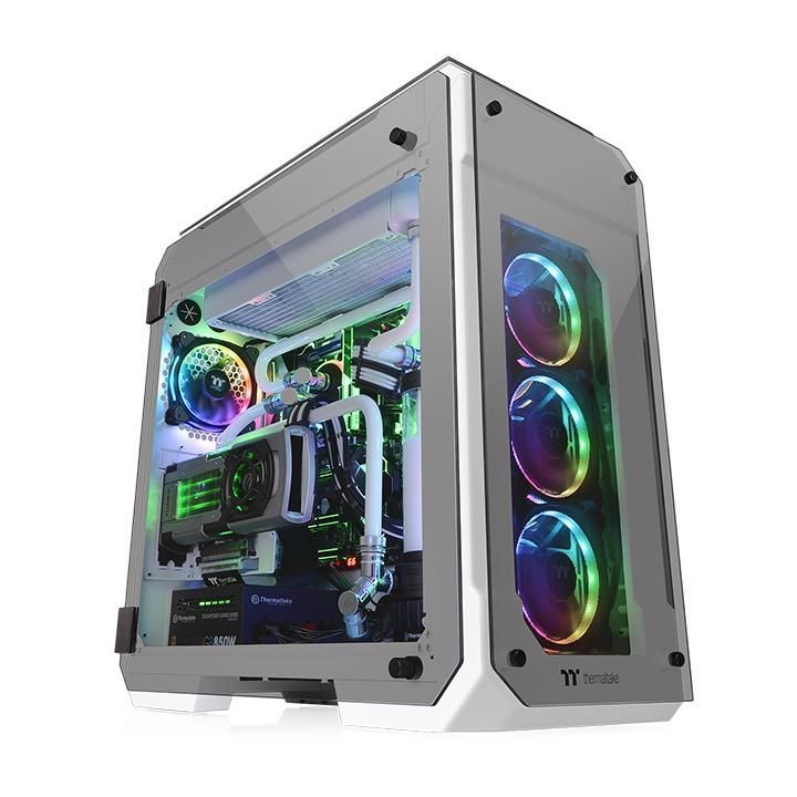 Thermaltake View 71 Riing Tempered Glass Snow