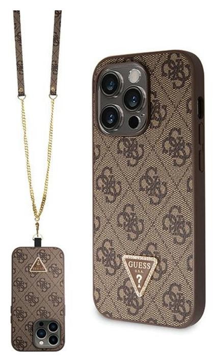 Guess Crossbody 4G Metal Logo do iPhone 15 Pro Max (brązowy)