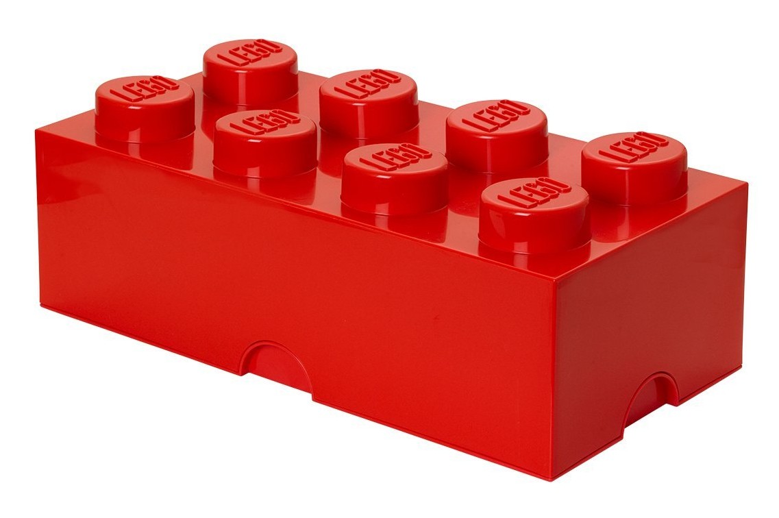 Pudełko na klocki Lego Storage Brick 8 czerwony