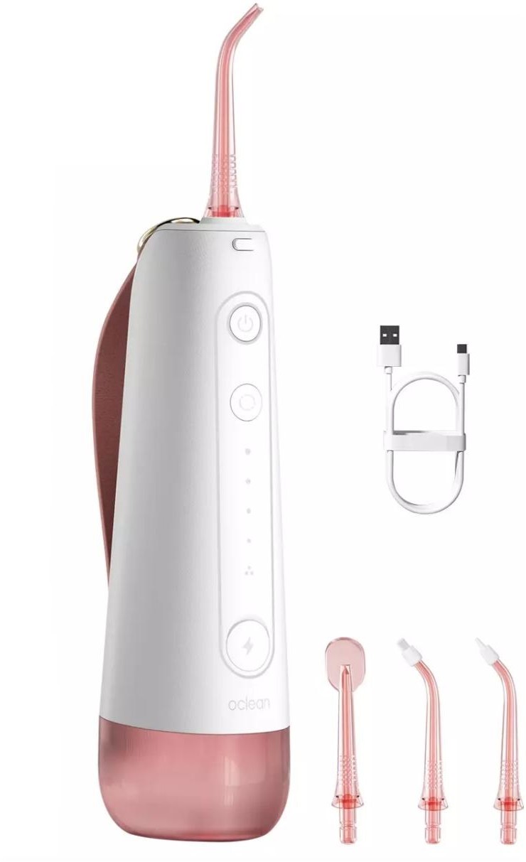 Irygator do zębów Oclean W10 4 końcówki różowy