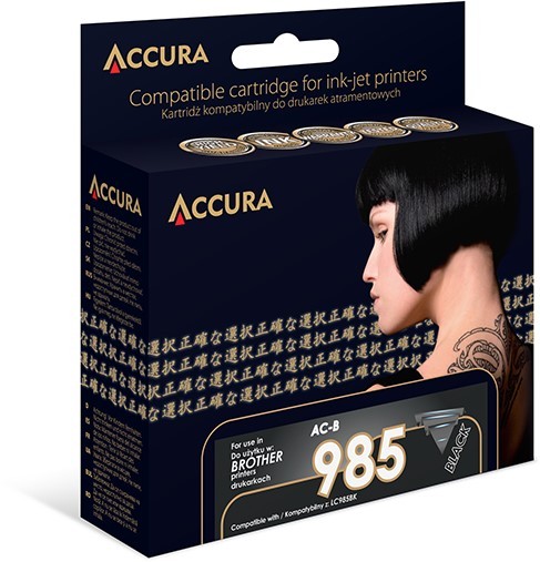 Zamiennik Accura ink Brother (LC985BK) zamiennik