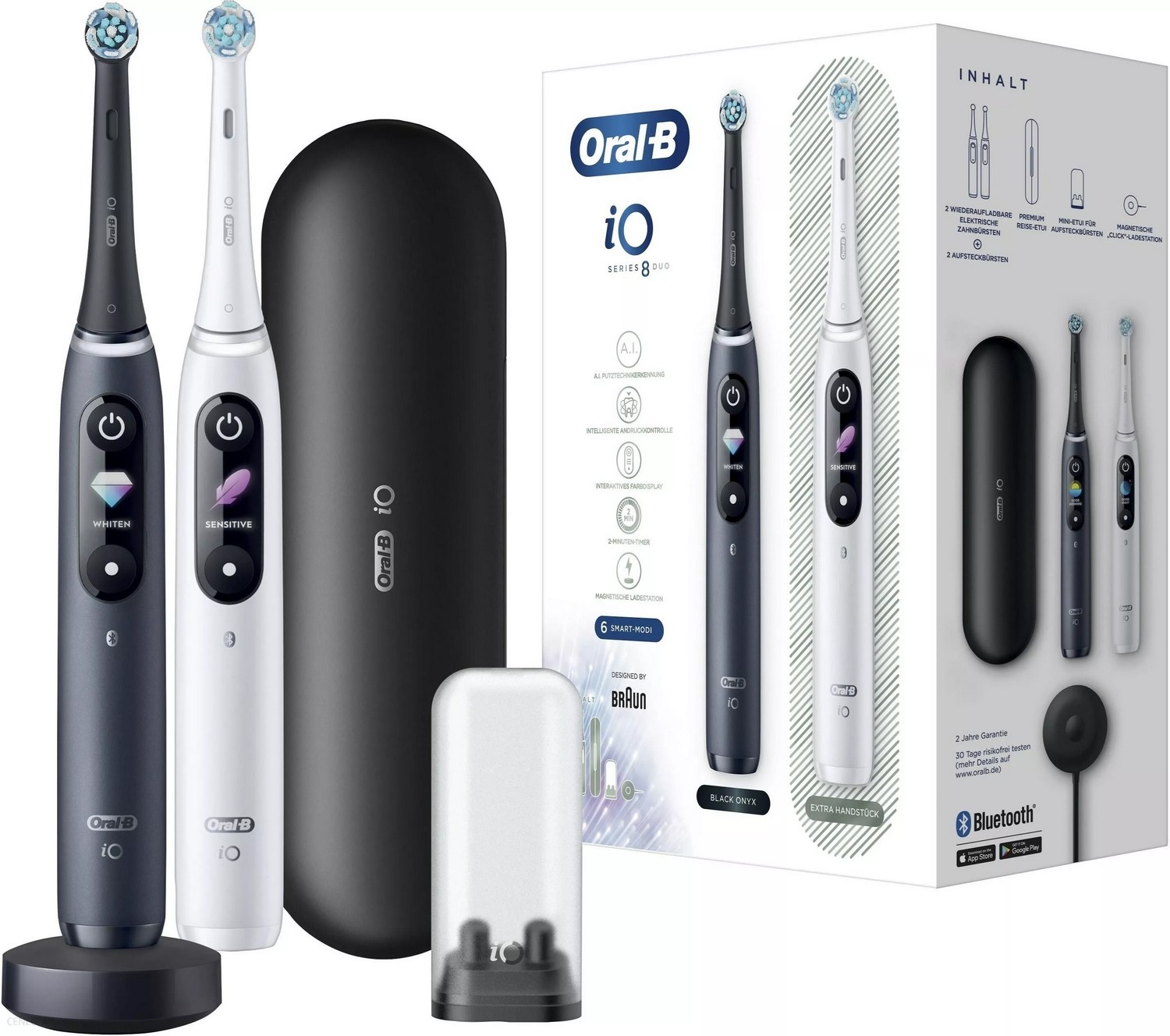 Szczoteczka magnetyczna Oral-B iO Series 8 Zestaw biały/czarny