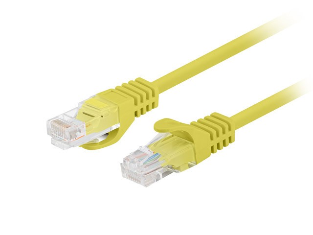 Patchcord kat.6 UTP 0.5m żółty Fluke Passed Lanberg 10-Pack