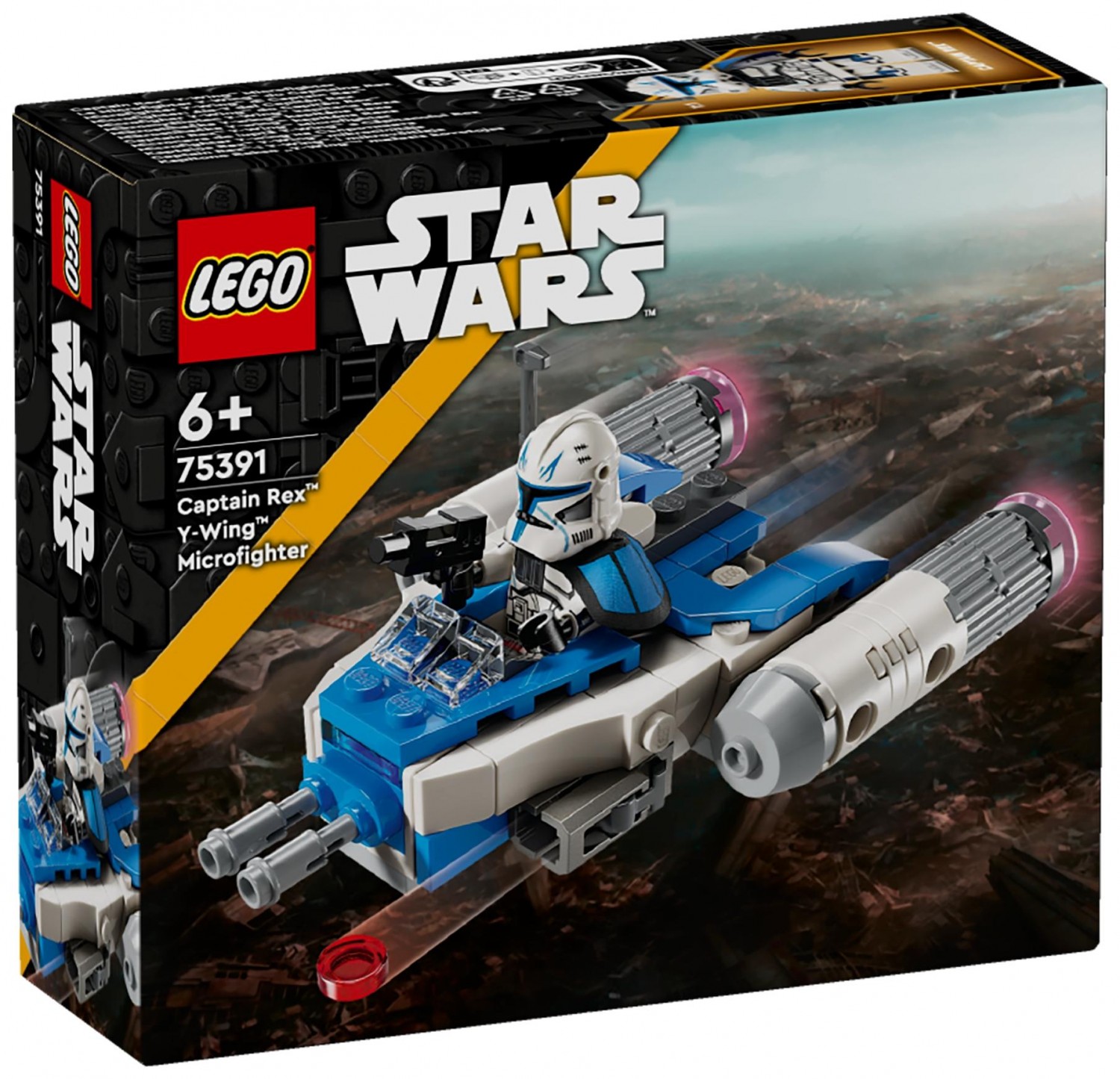 Klocki konstrukcyjne LEGO Star Wars 75391 Mikromyśliwiec Y-Wing kapitana Rexa