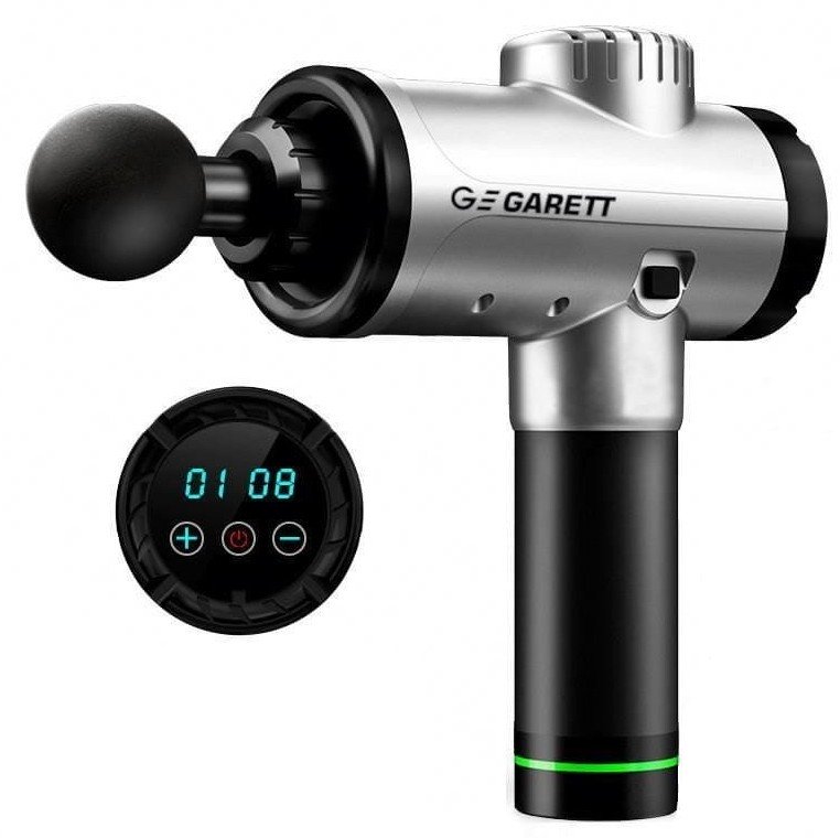 Pistolet do masażu Garett Beauty Powerful srebrny