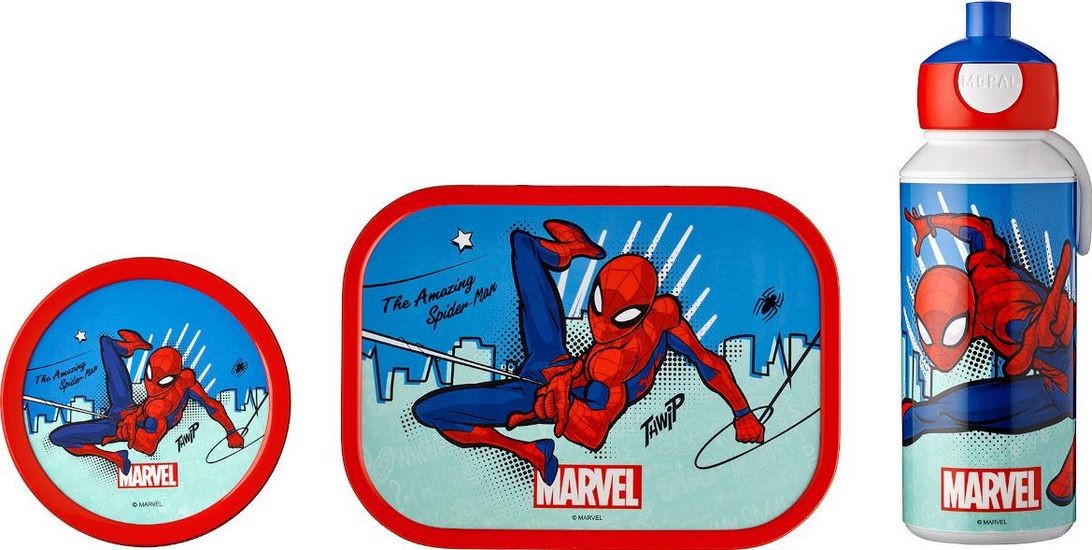 Zestaw śniadaniowy Mepal Campus Spiderman Lunch Zestaw 3el. 107410865396 niebiesko-czerwony