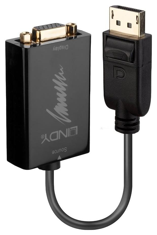 Lindy DisplayPort do VGA 150mm czarny