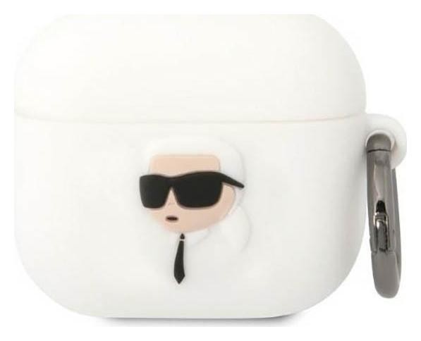 Karl Lagerfeld Silicone NFT Karl Head 3D - Etui AirPods 3 (biały)