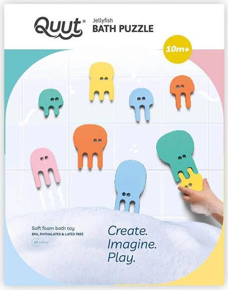 Zabawka do kąpieli QUUT Meduzy Zestaw puzzli piankowych