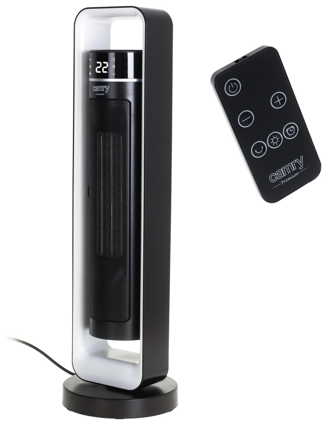 Kolumnowy termowentylator Camry CR 7745 czarny