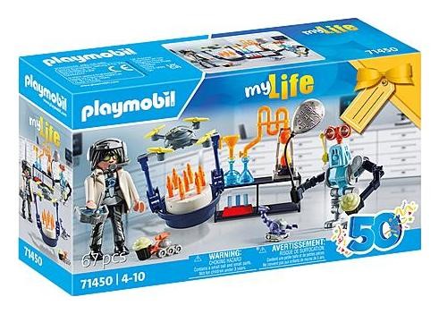 Klocki konstrukcyjne Playmobil City Life 71450 Naukowiec z robotami