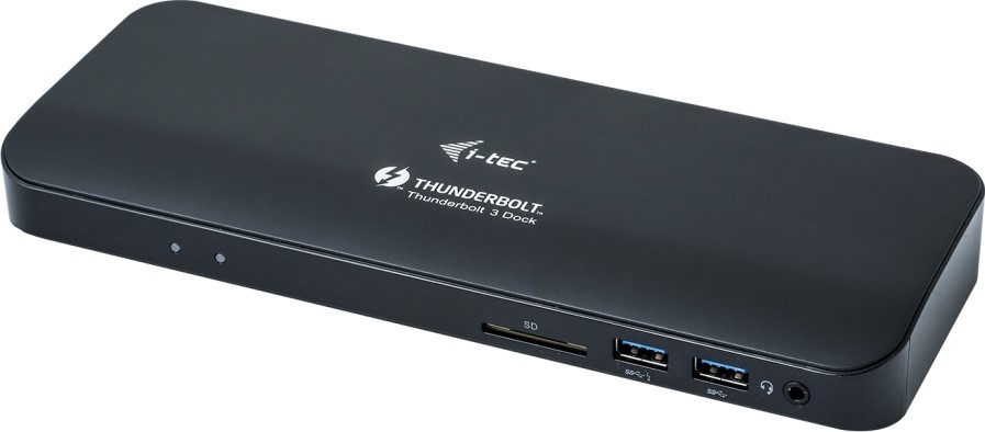 i-tec Thunderbolt 3 / USB-C Dual 4K Docking Station 1x DP + 1x DP przez port Thunderbolt (kabel USB-C do DP - 1.5m w zestawie) LAN Audio Czytnik kar..