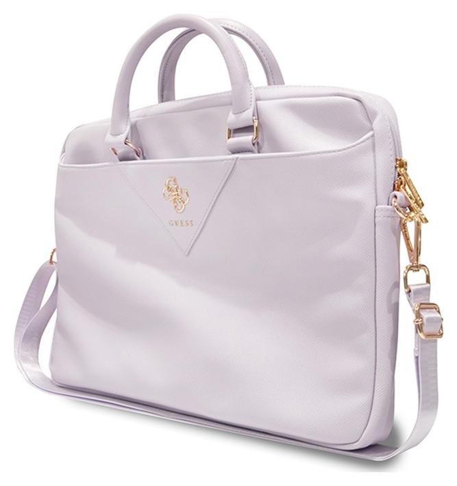 Torba Guess Triangle 4G Computer Bag 15'' - 16'' fioletowy