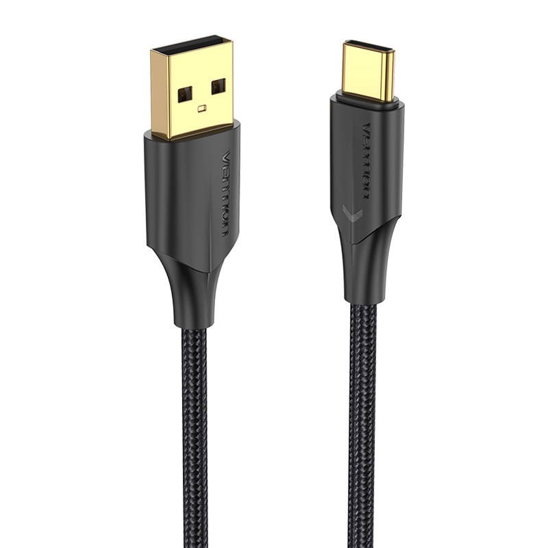 Vention CTFBF USB 2.0 do USB-C LED 3A 1m (czarny)