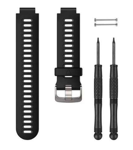 Pasek Garmin Pasek gumowy na nadgarstek - seria Forerunner 735, 23x, 630 (czarny / szary)