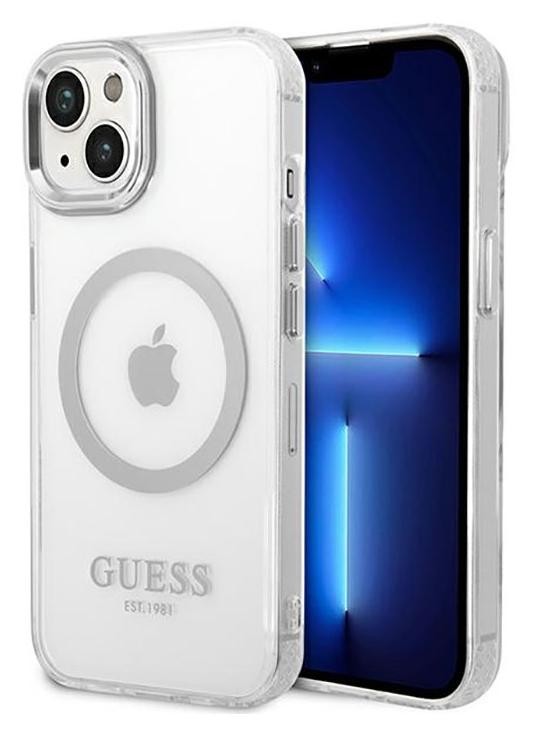 Guess Metal Outline MagSafe do iPhone 14 (przezroczysty)