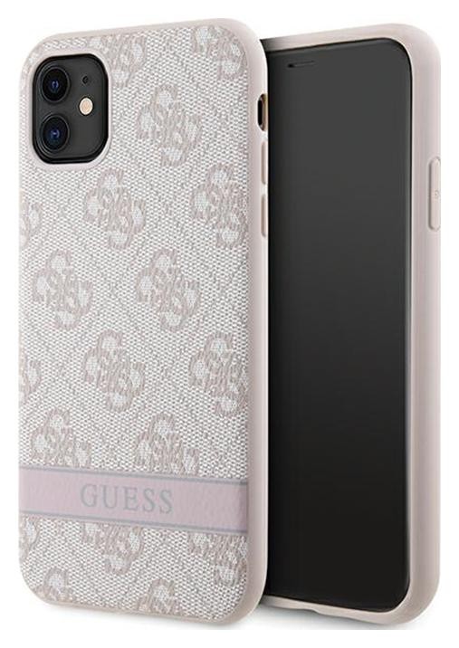 Guess 4G Printed Stripe do iPhone 11 / iPhone XR (różowy)