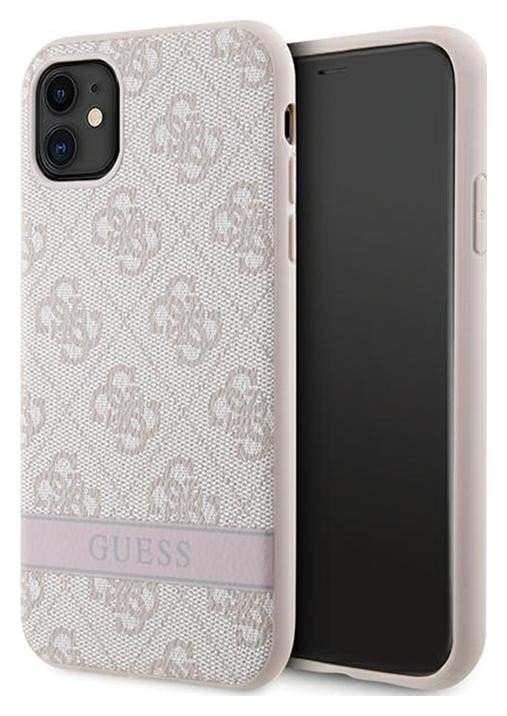 Guess 4G Printed Stripe do iPhone 11 / iPhone XR (różowy)