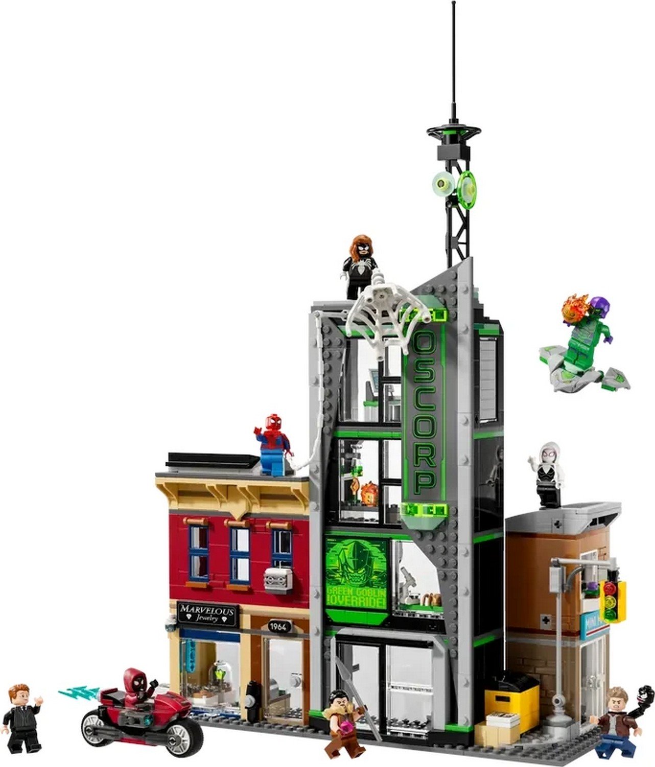 Klocki konstrukcyjne LEGO Marvel 76324 Spider-Man i Oscorp