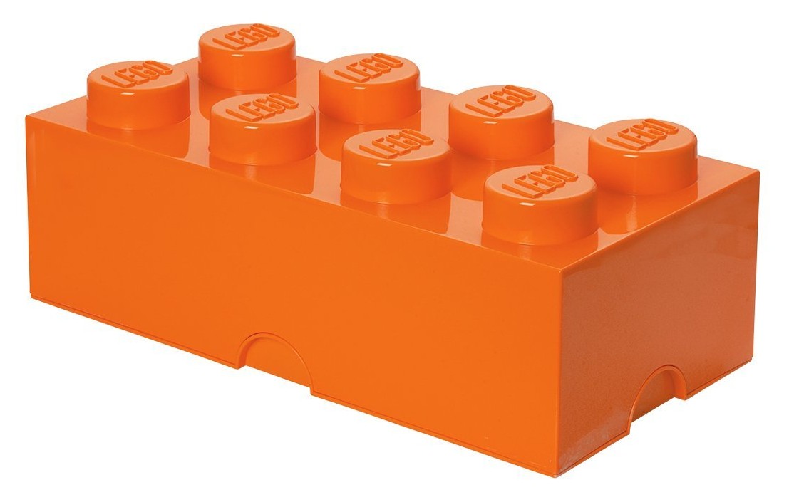 Pudełko na klocki Lego Storage Brick 8 pomarańczowy