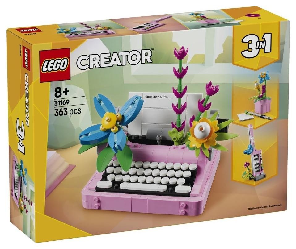 Klocki konstrukcyjne LEGO Creator 31169 Maszyna do pisania z kwiatami