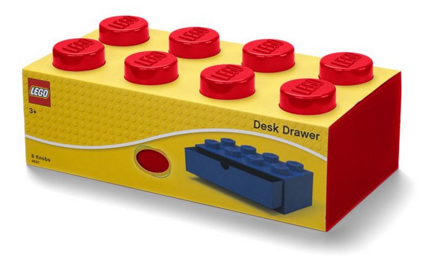 Szuflada na klocki Lego Brick 8 Desk Drawer czerwony
