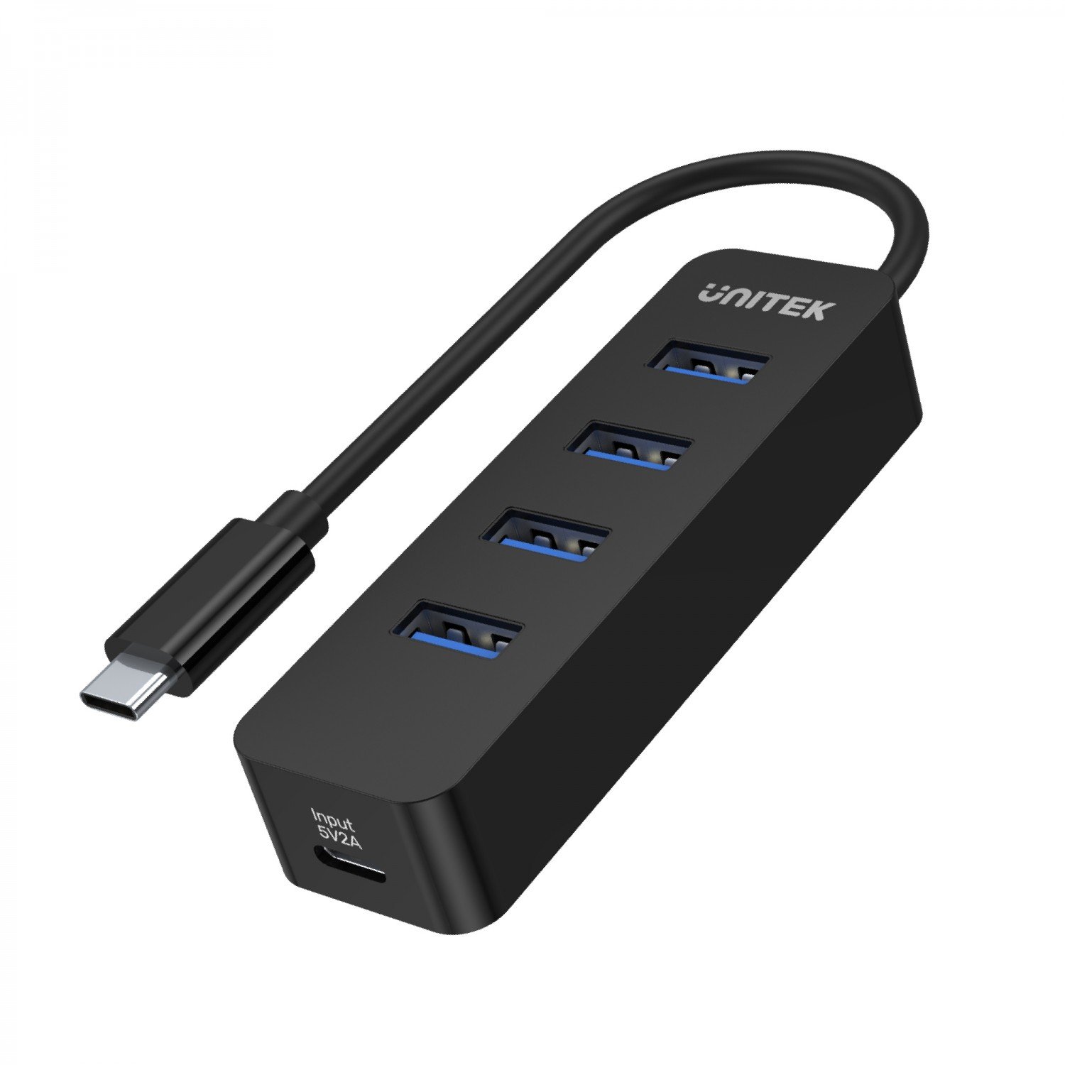 Unitek Hub USB-C, 4 porty USB 3.0, aktywny, 10 W