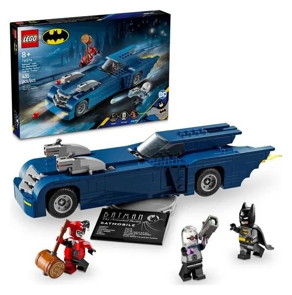 Klocki konstrukcyjne LEGO Super Heroes 76274 Batman z batmobilem kontra Harley Quinn i Mr. Freeze