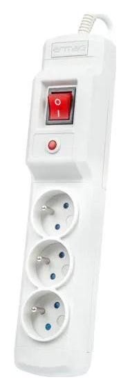 Armac Multi M3 | Listwa zasilająca | przeciwprzepięciowa, 3 gniazda, przewód 1,5m, szara