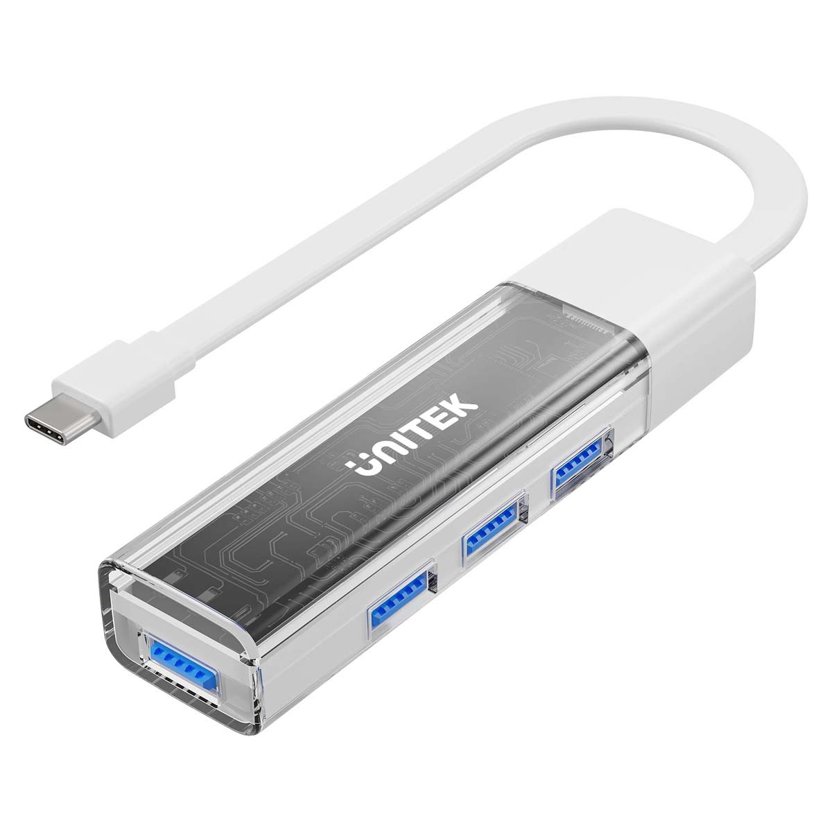 Unitek hub dwukierunkowy USB C/USB A 5Gbps biały