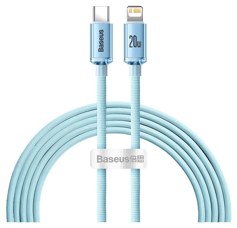 Baseus Crystal Shine USB-C do Lightning 20W, 1.2m (niebieski)