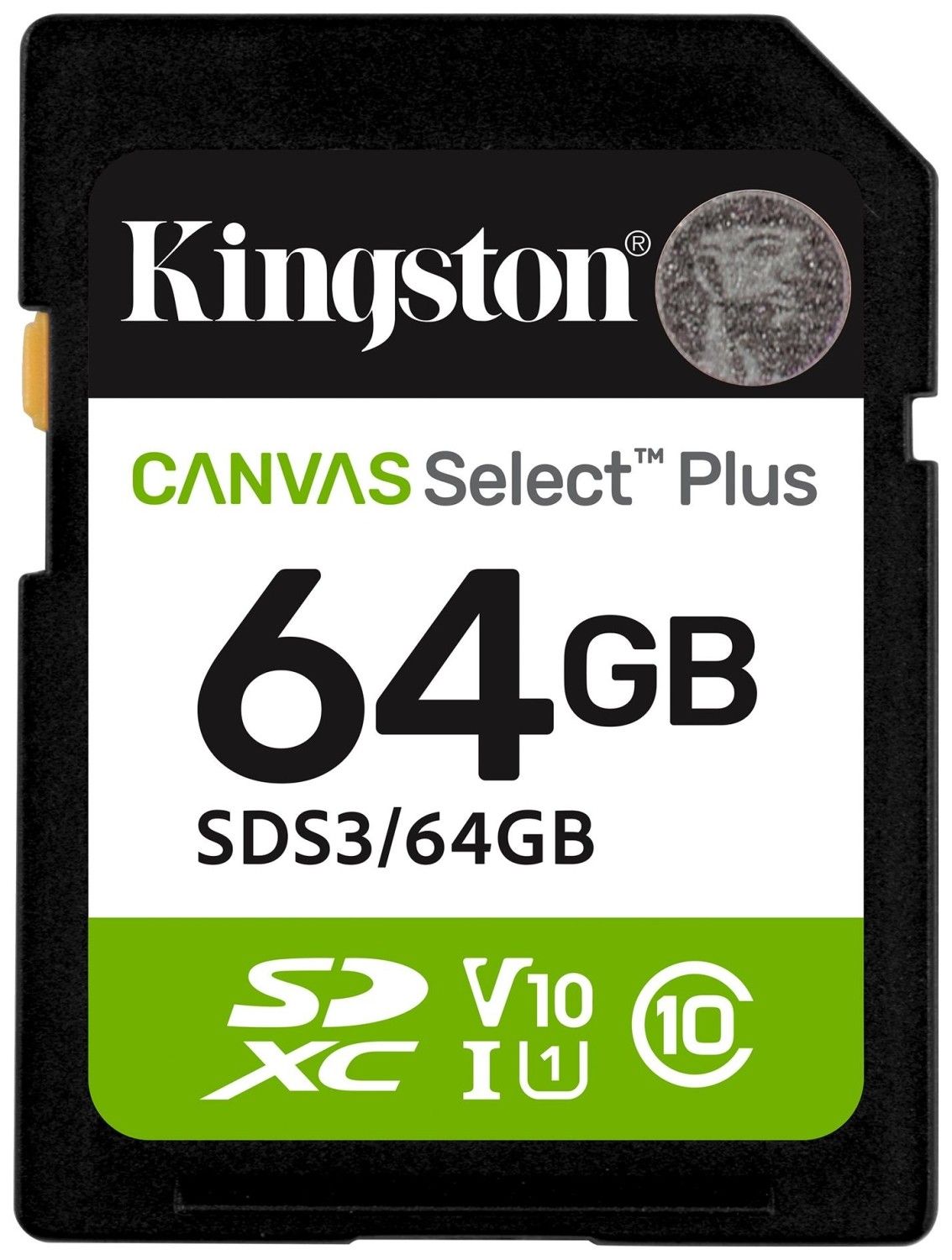 Kingston SDXC Canvas Select Plus Gen3 64GB 100R Class 10 UHS-I