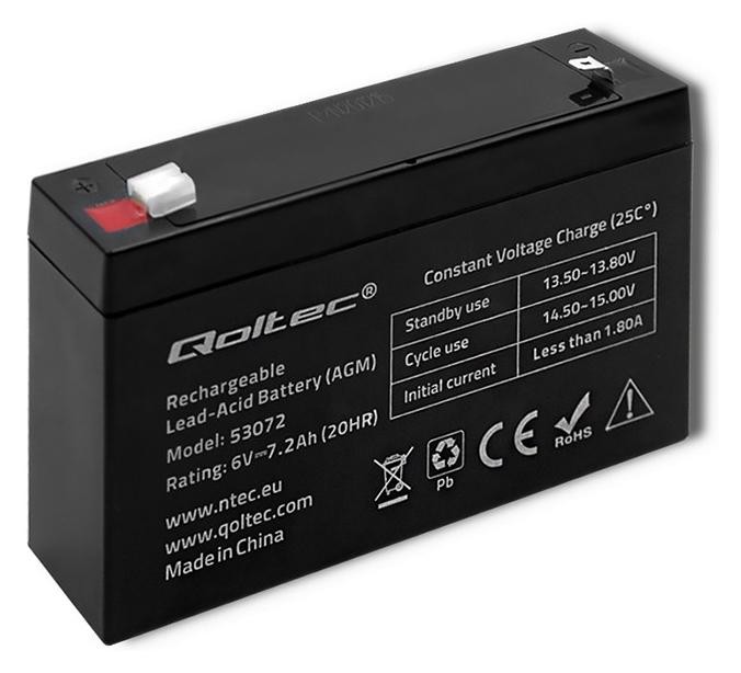 Qoltec Akumulator AGM 6V 7,2Ah