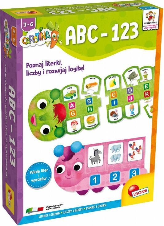 Edukacyjna Lisciani Carotina ABC-123 61112