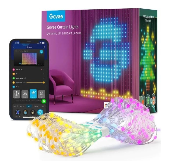 Govee H70B1 Curtain Light | Zasłona, kurtyna LED | Wi-Fi, Bluetooth, RGBIC, IP65