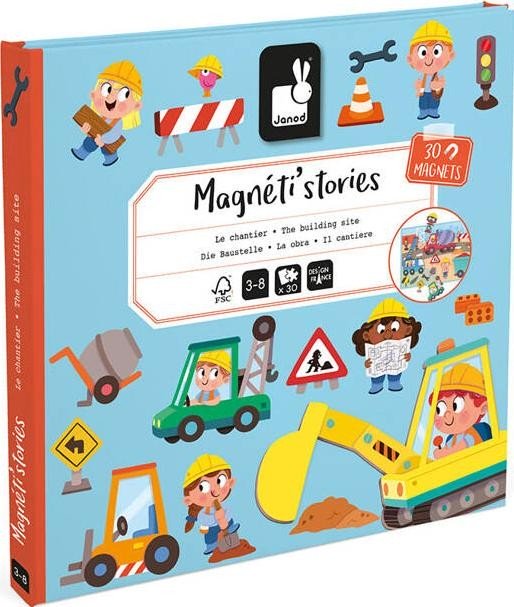 Zabawka edukacyjna,zabawki magnetyczne Janod Magneti'stories Plac Budowy